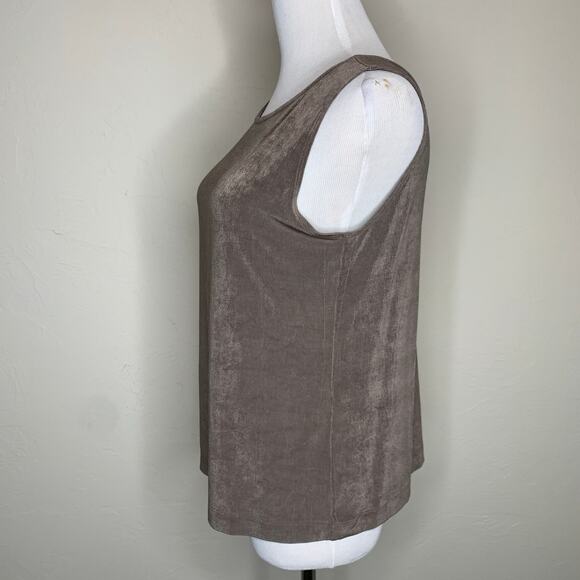 Chico's Tan Tank Sleeveless Shell Sz 8/10 Petite Medium - Picture 3 of 7